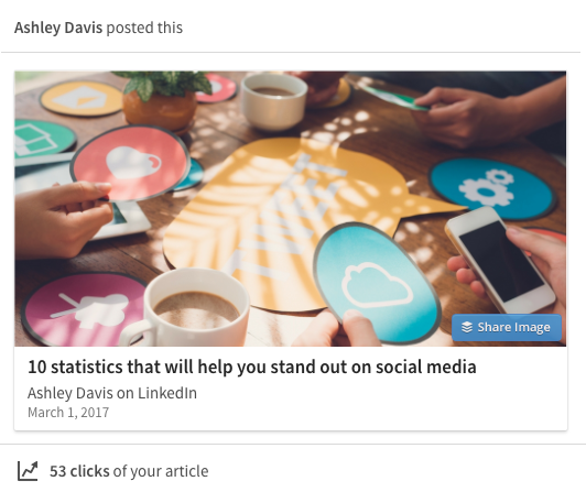 Share your content on LinkedIn social media
