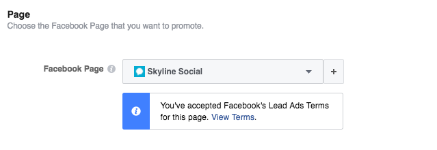 Choose Facebook Page