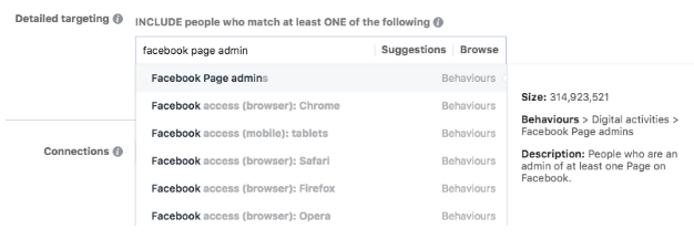 Target Facebook Business Page Admins