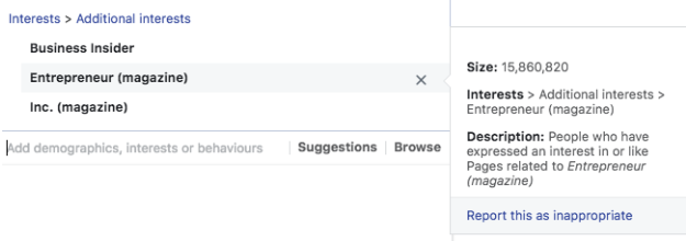 Target Facebook Online Publications