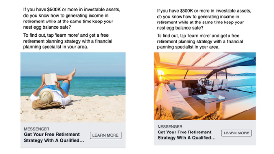 Financial advisor FB ads