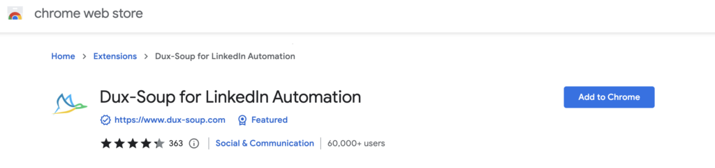 LinkedIn chrome extension