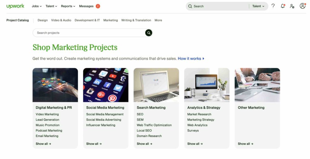 Upwork marketing