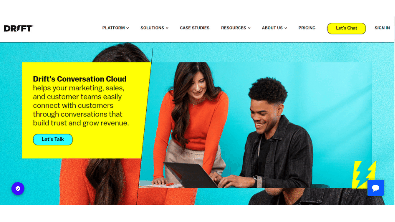 Homepage of Drift