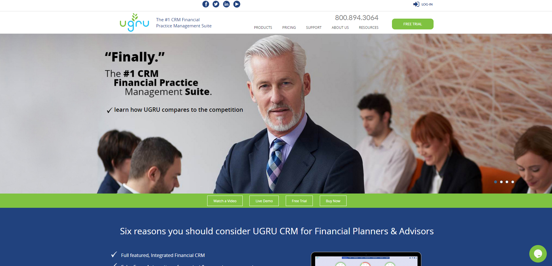 UGRU CRM homepage