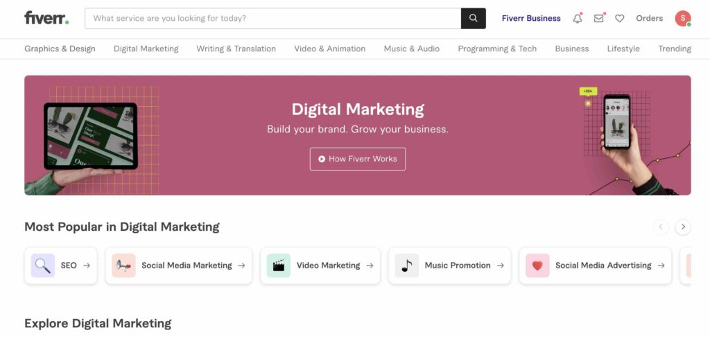 Fiverr digital marketing