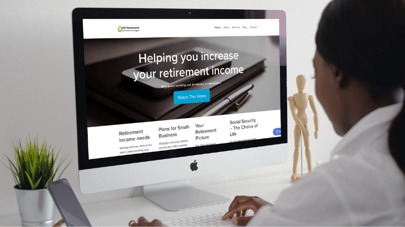 Example of a financial advisor website built in Rocketspark
