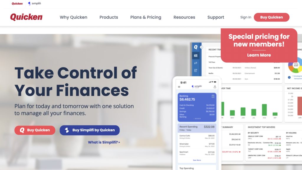 Quicken Financial Planning Software