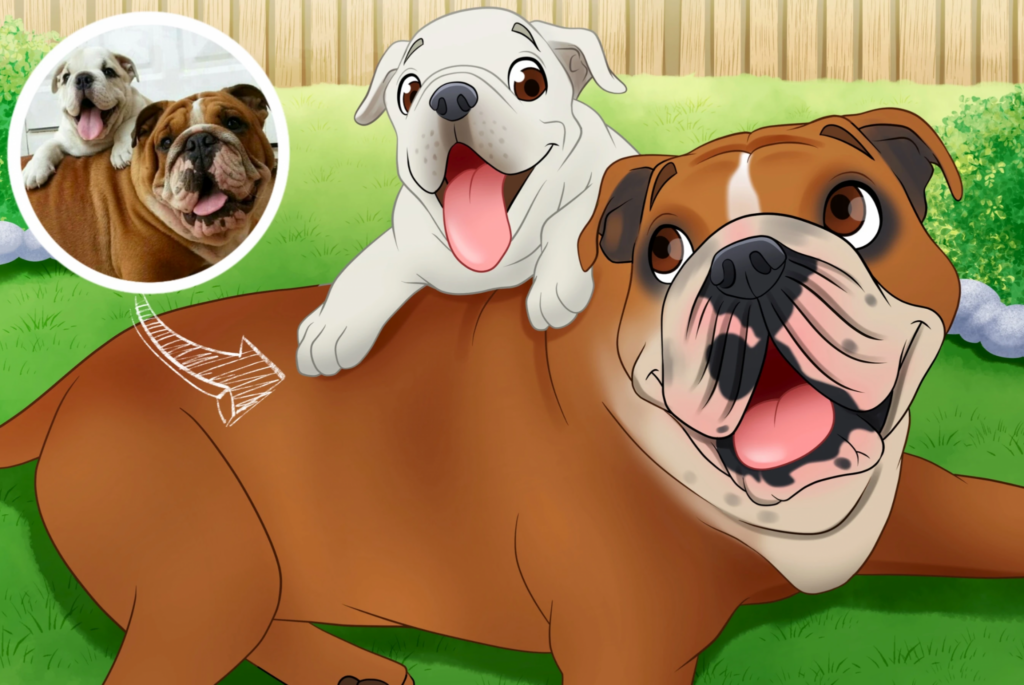 Custom Cartoon Pet Portrait