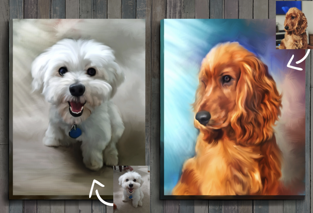 Digital painting pet portrait