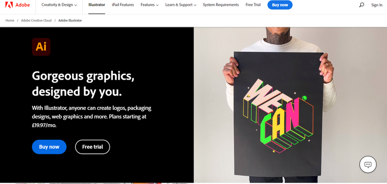 Adobe Photoshop homepage