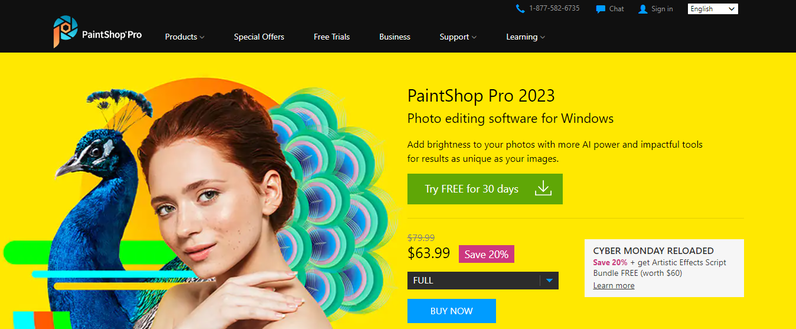 Paintshop pro homepage