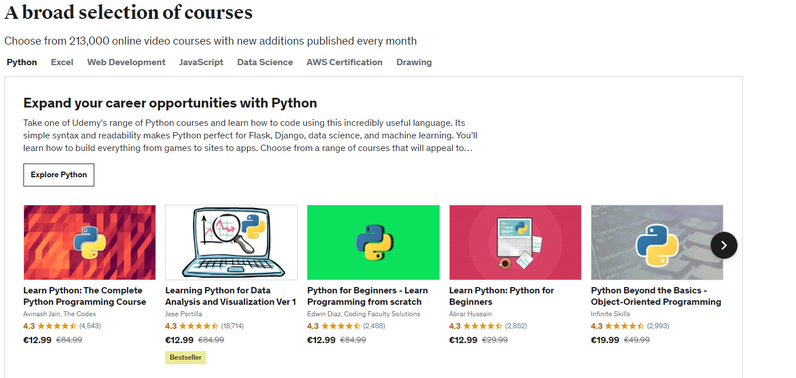 Udemy platform