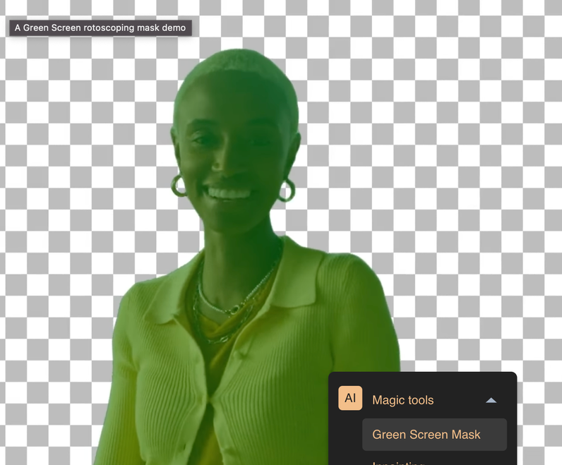 Example of removing green screen