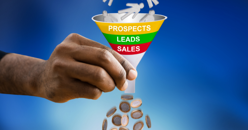 Lead nurturing sales funnel