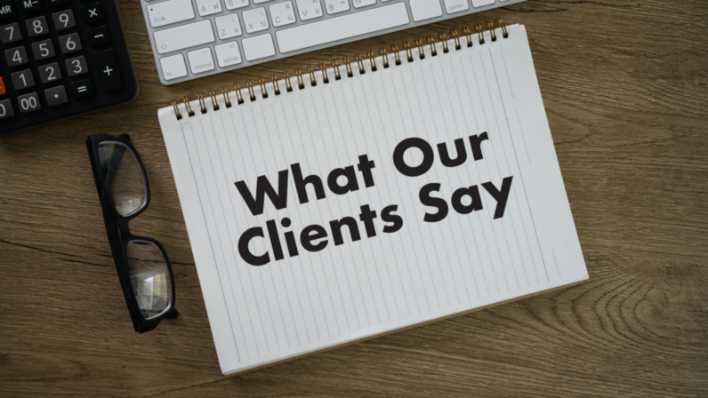 Client testimonials