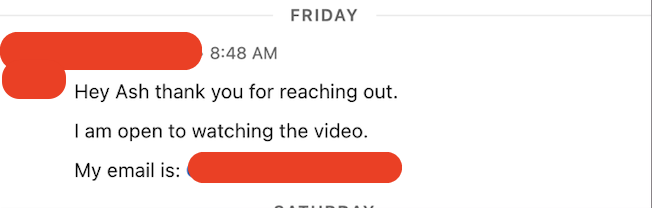 Succesful message