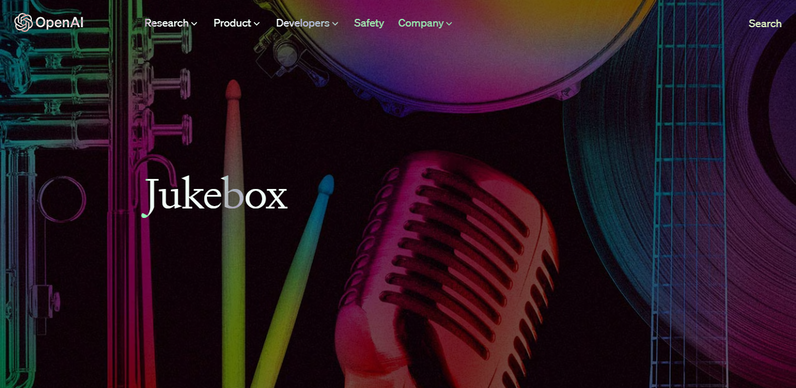 OpenAI Jukebox homepage