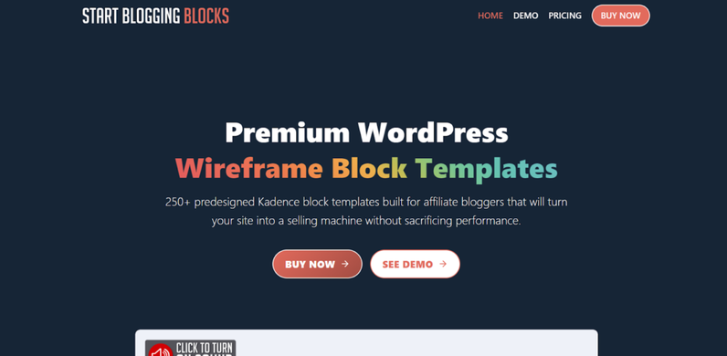 Start Blogging Blocks