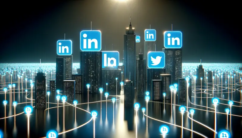Illustration of social media platforms for IT lead generation