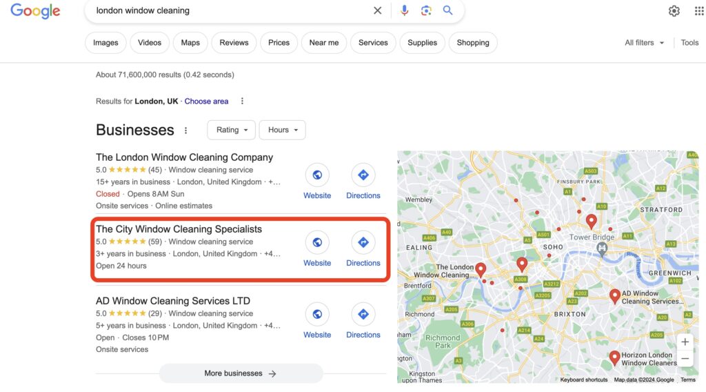 Window cleaning london